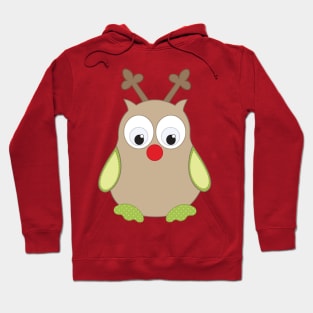 Cute Owl Reindeer Hoodie